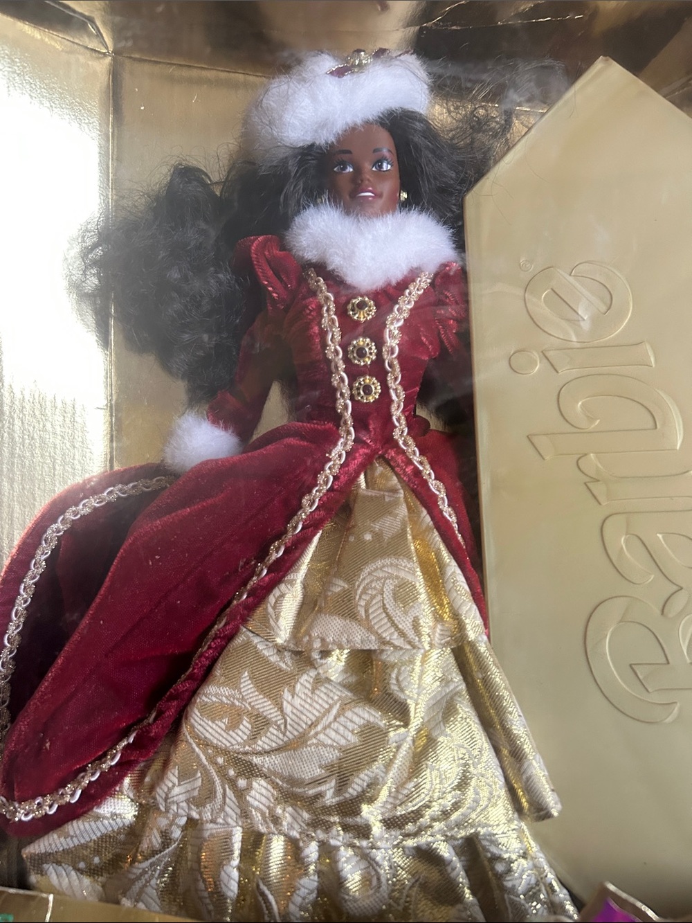 Barbie Holiday Velvet Collector Doll - Red, Gold, White